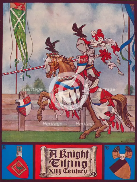 'A Knight Tilting ', c1926. Artist: Herbert Norris.