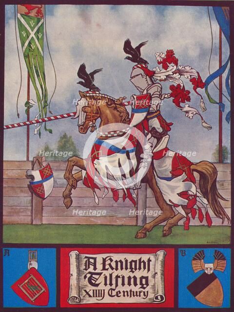 'A Knight Tilting ', c1926. Artist: Herbert Norris.