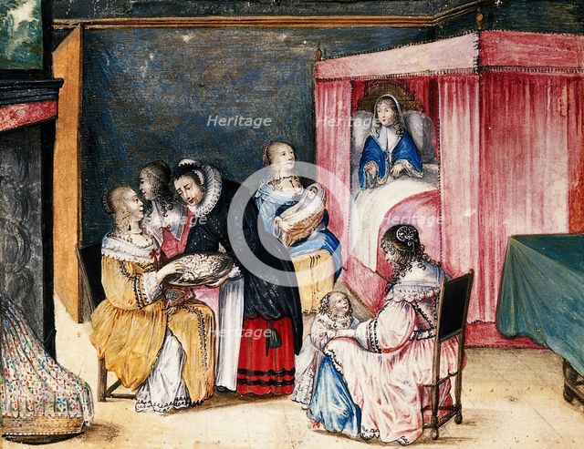 A kraamkamer (birth-room). Creator: Unknown.