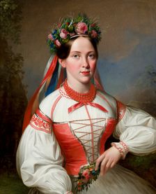 A Krakovian Woman, 1845. Creator: Martin Jablonski