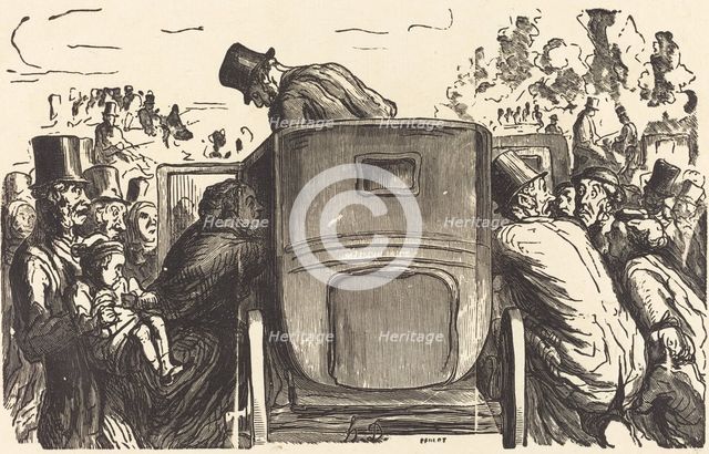 À l'Exposition Universelle: L'Étranger trouve toutes les facilités désirables..., 1867. Creator: Julien Antoine Peulot.