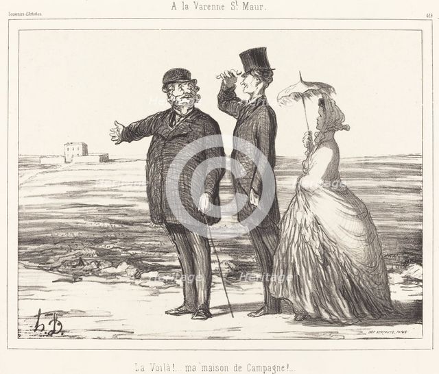 À la Varenne - St-Maur, 1862. Creator: Honore Daumier.