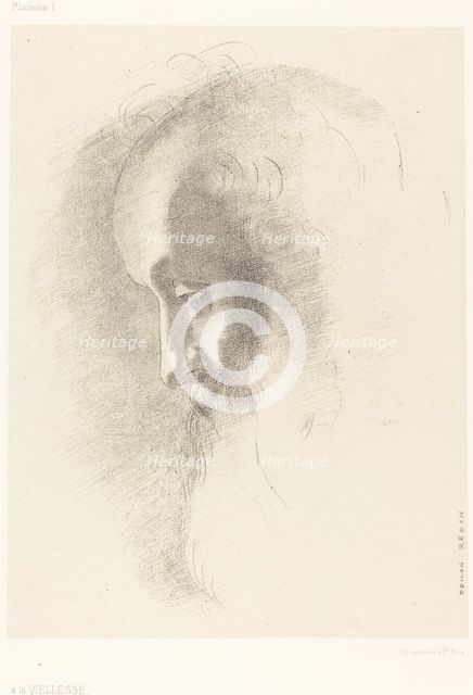 A La Vieillesse (To Old Age), 1886. Creator: Odilon Redon.