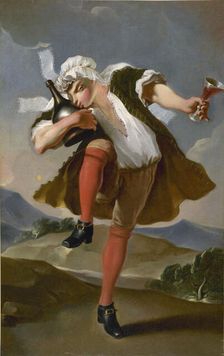 A la bonne bouteille. Signboard of a wine merchant, Between 1780 and 1800. Creator: Anonymous