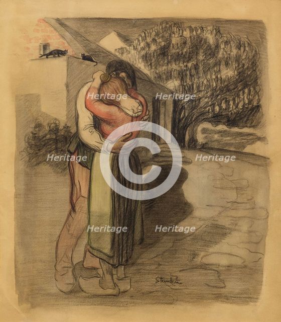 À la ferme (At the farm). Creator: Steinlen, Théophile Alexandre (1859-1923).