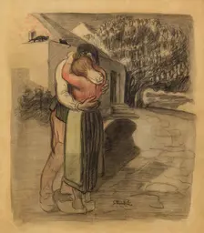 À la ferme (At the farm). Creator: Steinlen, Théophile Alexandre (1859-1923)