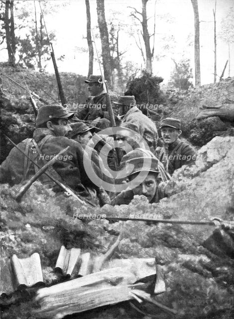 ''A la grande tranchee de Calonne; La deuxieme ligne allemande est conquise', 1915. Creator: Unknown.