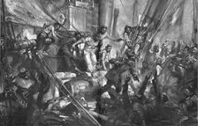 A la maniere de surcouf; L'aviso Francais "Nord - Caper" enleve une goelette Turque..., 1915 (1924) Creator: Charles Fouqueray