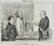À la Mairie.., 1854. Creator: Honore Daumier