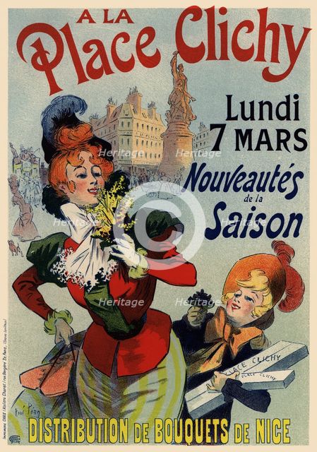 A la Place Clichy (Poster), 1890s. Artist: Péan, René Louis (1875-1945)