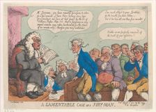 A Lamentable Case of a Jury-Man, March 10, 1815., March 10, 1815. Creator: Thomas Rowlandson