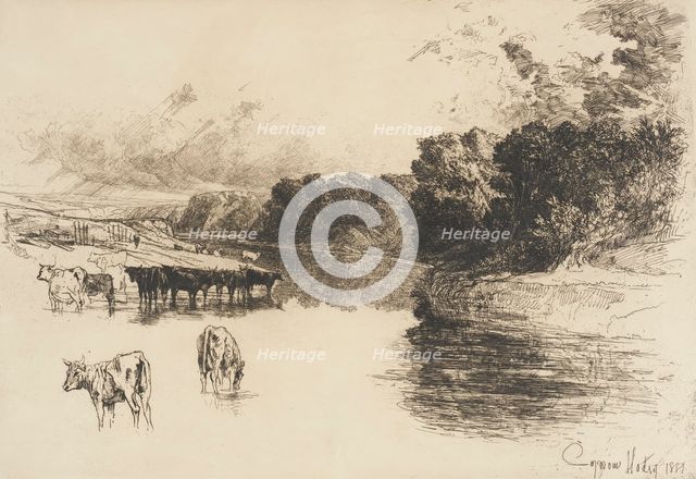 A Lancashire River, 1881. Creator: Francis Seymour Haden.