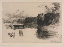 A Lancashire River, 1881. Creator: Francis Seymour Haden (British, 1818-1910)