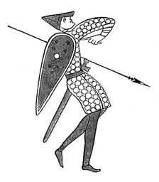 A lancer of William's army, Bayeux Tapestry, c1070s, (1870)