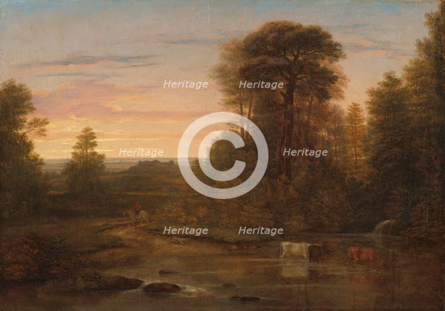 A Landscape after Sunset, c. 1819. Creator: Washington Allston.