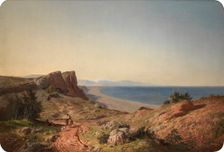 A Landscape. Recollections of Andalusia: the Mediterranean coast near Torremolinos, 1860. Creator: Carlos de Haes
