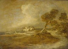 A Landscape with Horsemen, late 18th century. Artist: Thomas Gainsborough