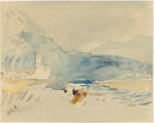 A Landscape with Mountains and a Stream. Creator: Hercules Brabazon Brabazon