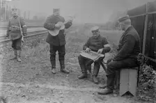 A Landsturm Duet, 1914. Creator: Bain News Service