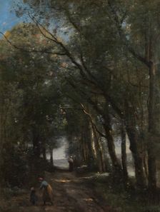 A Lane through the Trees, ca. 1870-73. Creator: Jean-Baptiste-Camille Corot