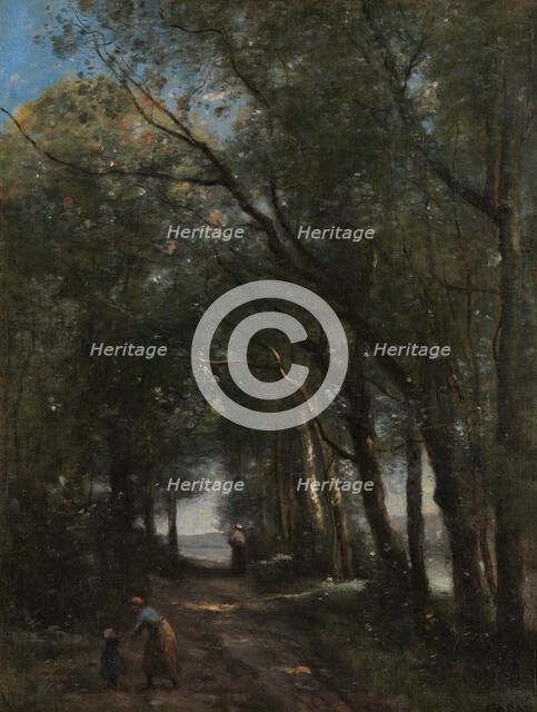 A Lane through the Trees, ca. 1870-73. Creator: Jean-Baptiste-Camille Corot.