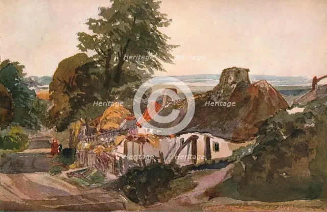 'A Lane With Cottages', c1820. Creator: Peter de Wint.