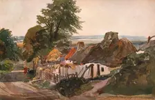 A Lane With Cottages c1820. Creator: Peter de Wint