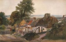 A Lane With Cottages c1820. Creator: Peter de Wint