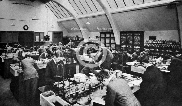 A laboratory in a London polytechnic, 1926-1927. Artist: Unknown