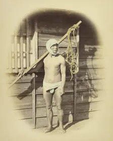 A Laborer in Summer Dress, about 1868. Creator: Felice Beato