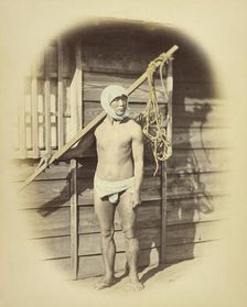 A Laborer in Summer Dress, about 1868. Creator: Felice Beato