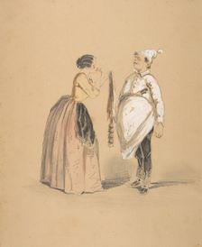 A Lady and Her Cook, 19th century. Creator: Anon