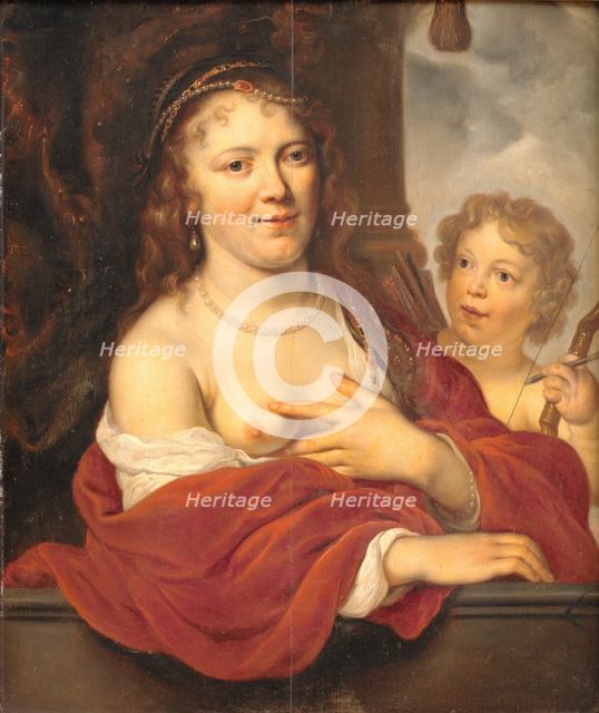 A Lady and her Child as Venus and Cupid, 1648-1649. Creator: Govaert Flinck.