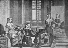 A Lady Buying Shoes c1650, (1903). Artist: Wenceslaus Hollar