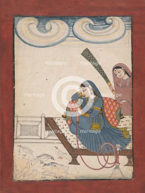 A Lady Gazing at Doves, ca. 1780-1800. Creator: Unknown.