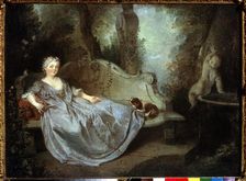 A Lady in a Garden 18th century. Artist: Nicolas Lancret