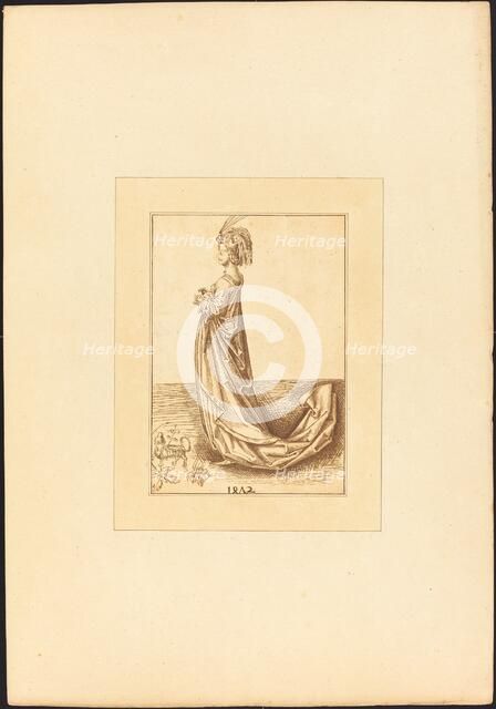 A Lady in a Long Dress, 1780. Creator: Maria Catharina Prestel.