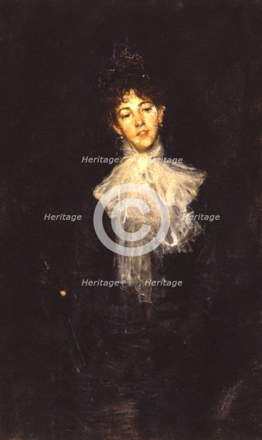 A Lady in Black, 1880. Creator: Kenyon Cox.