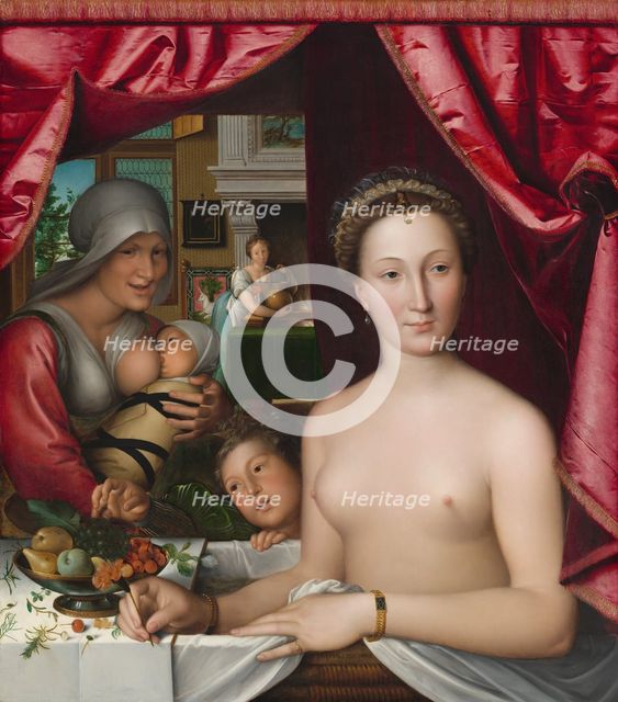 A Lady in Her Bath, c. 1571. Creator: Francois Clouet.
