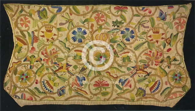 'A Lady's Cap Embroidered in Silk and Gold on Linen', 1927. Artists: Edward F Strange, Unknown.