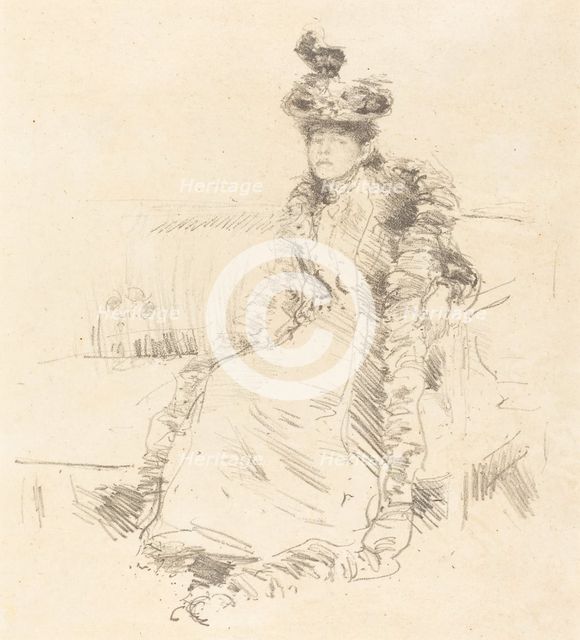 A Lady Seated, 1893. Creator: James Abbott McNeill Whistler.