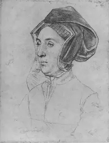 A Lady: Unknown c1532-1543 (1945). Artist: Hans Holbein the Younger