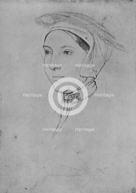 'A Lady: Unknown', c1532-1543 (1945). Artists: Hans Holbein the Younger, Unknown.