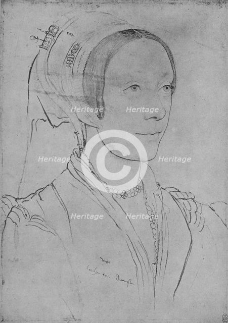 'A Lady: Unknown', c1532-1543 (1945). Artists: Hans Holbein the Younger, Unknown.