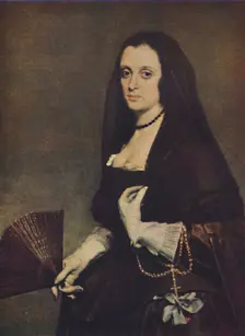 A Lady with a Fan c1640, (c1950). Creator: Diego Velasquez