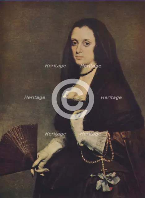 'A Lady with a Fan', c1640, (c1950). Creator: Diego Velasquez.