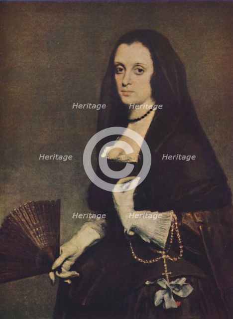 'A Lady with a Fan', c1640, (c1950). Creator: Diego Velasquez.