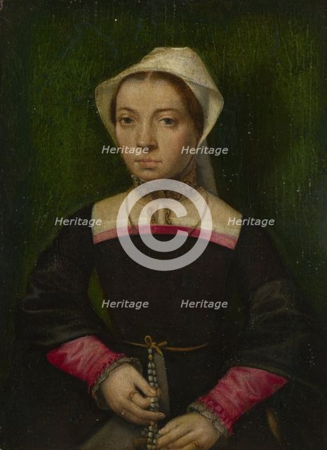 A Lady with a Rosary, c. 1550. Artist: Hemessen, Catharina, van (1527/28-after 1580)