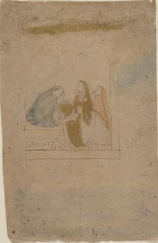 A Lady with Attendants, ca. 1775-80. Creator: Nainsukh