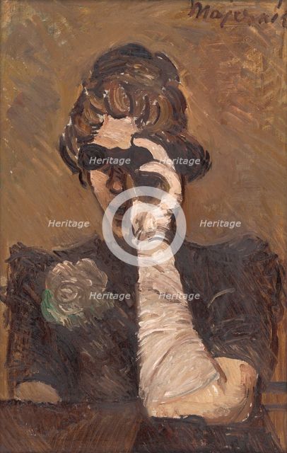 A Lady with Opera Glasses, 1941. Creator: Cyprian Majernik.